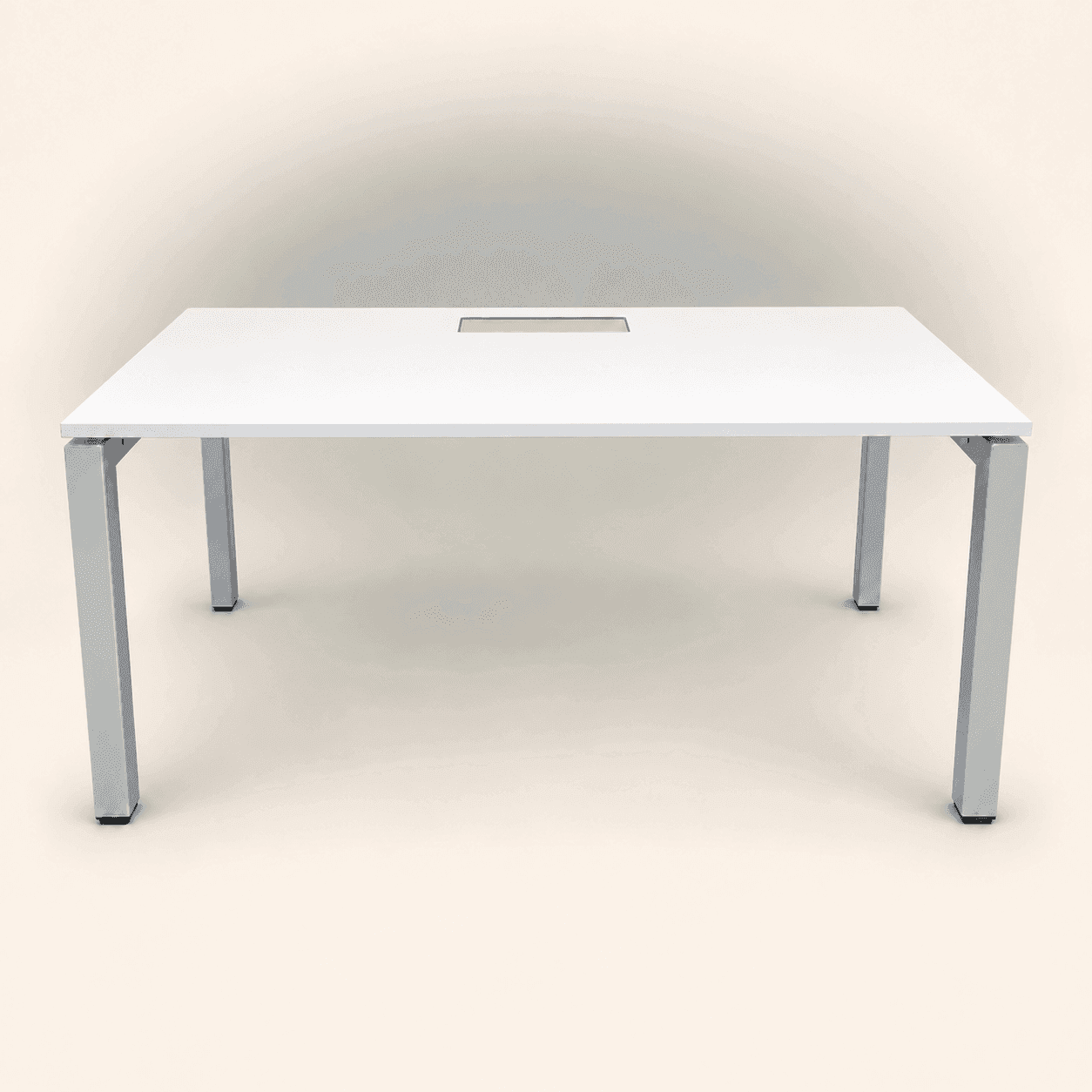 Bureau droit blanc Steelcase - BUR-002