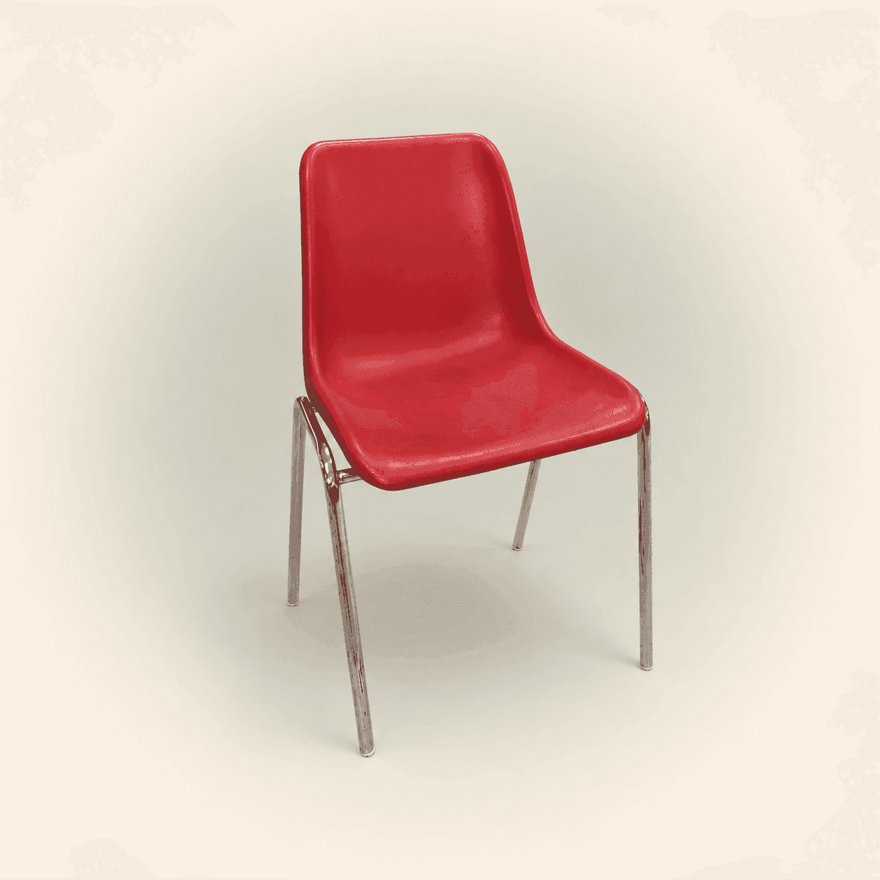 Chaise plastique rouge empilable - SIEG - 004