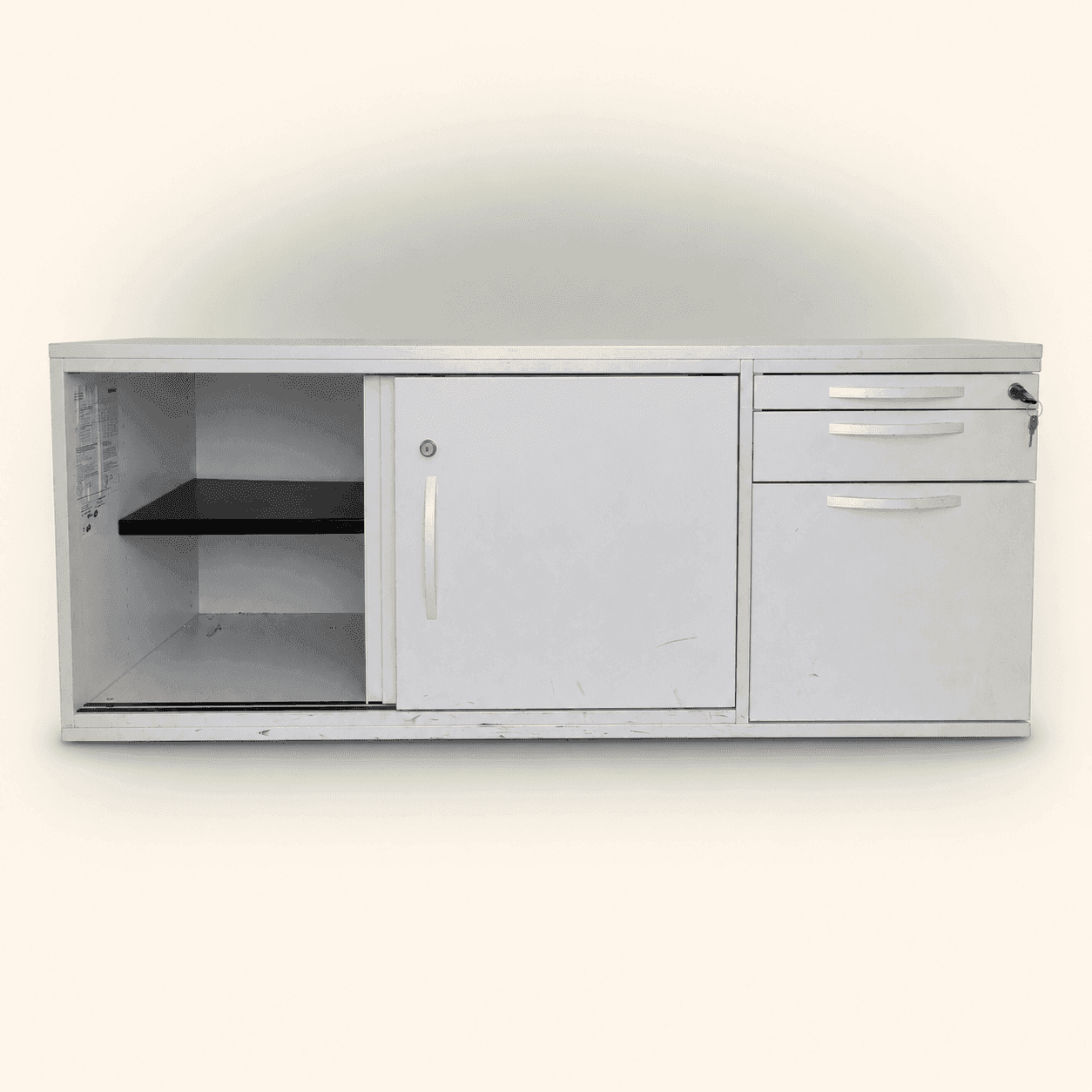 Meuble bas portes coulissantes et caisson Steelcase - RANG - 005